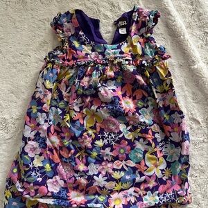 Tea Collection Floral Kids Dress - Purple and Multicolor